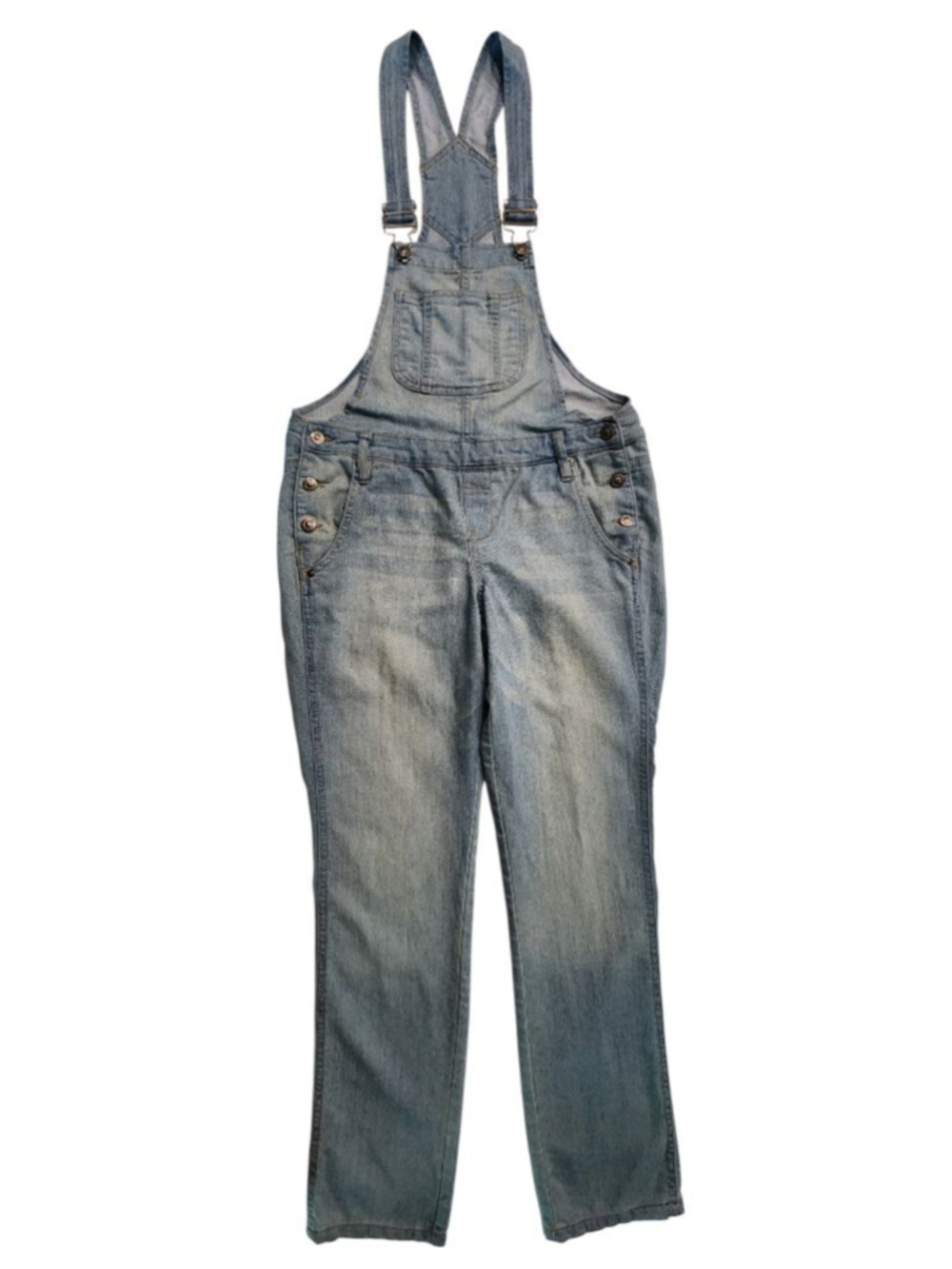 LEI Junior Denim Bib Overalls Size M Light Wash Shantee Overalls Women's Y2K